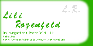 lili rozenfeld business card